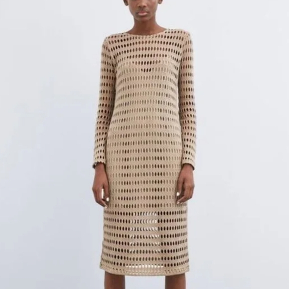 🆕️Zara Knit Crochet Dress - Picture 1 of 4